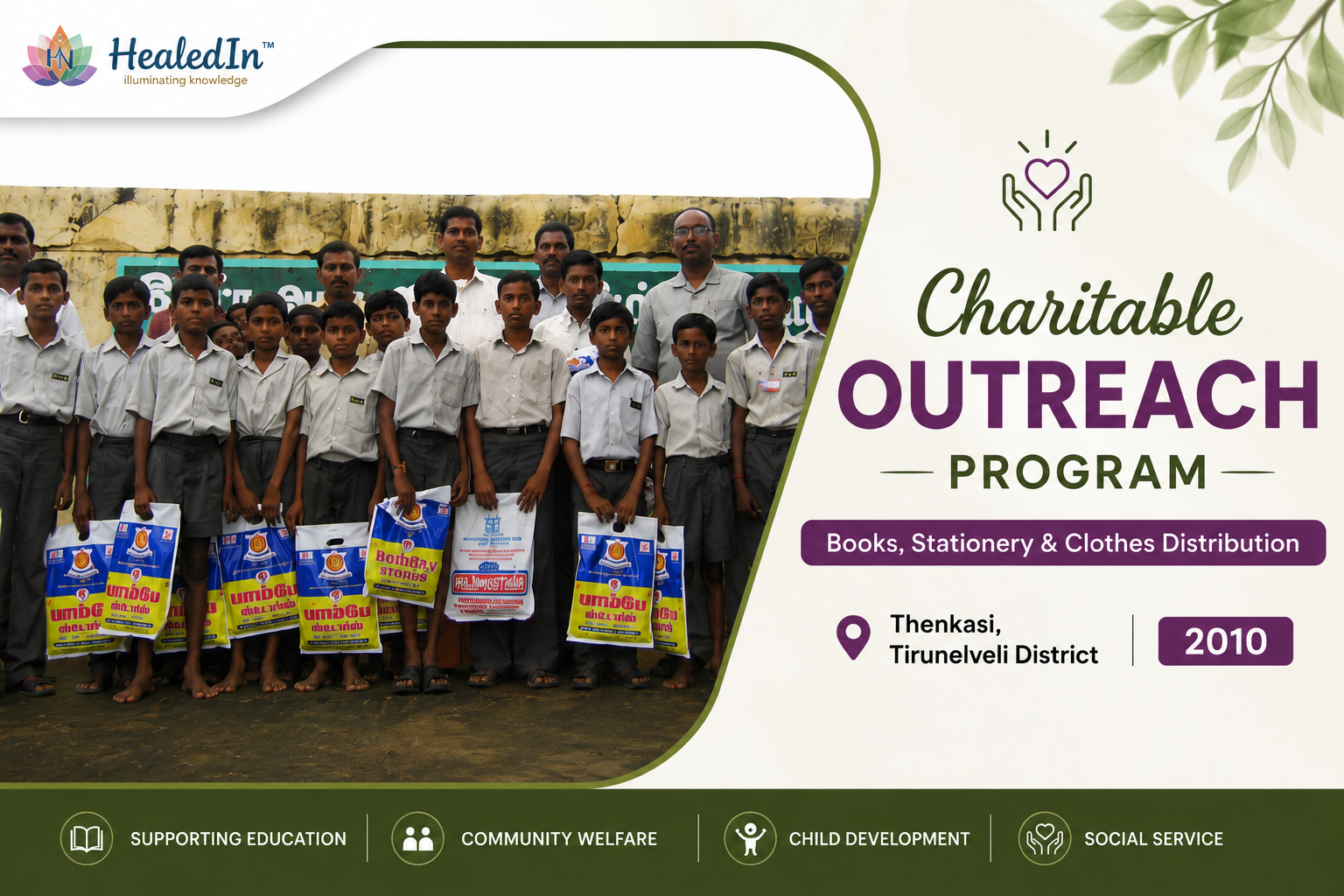 Charitable Distribution Program for School Children and Villages (2010)