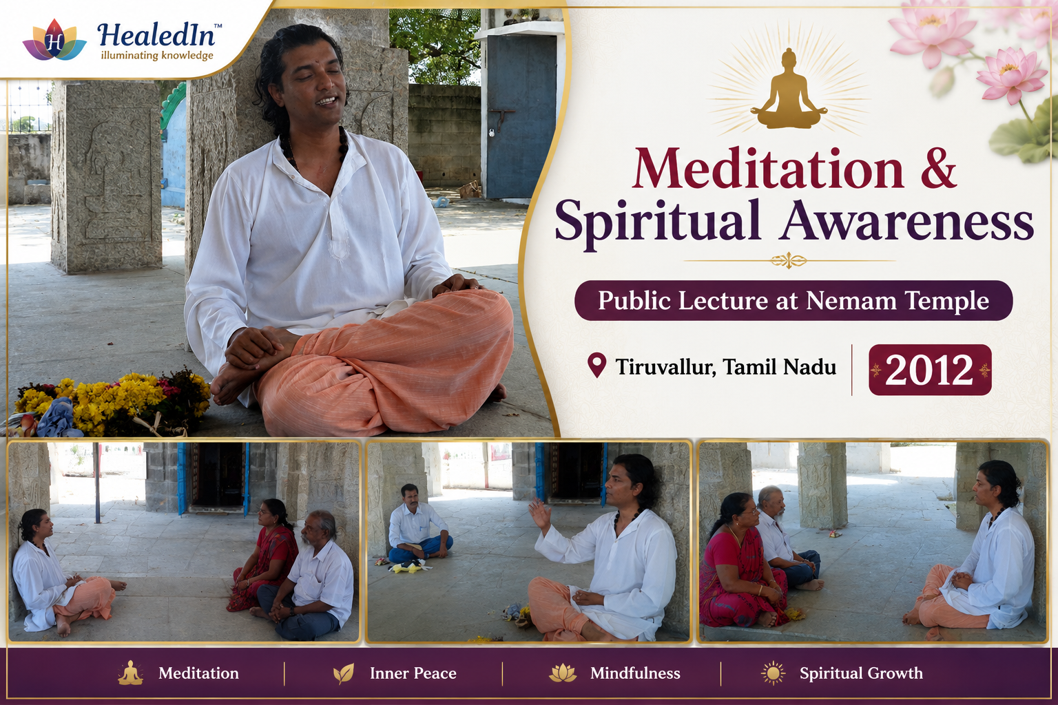 Meditation Awareness Lecture at Nemam Temple (2012)