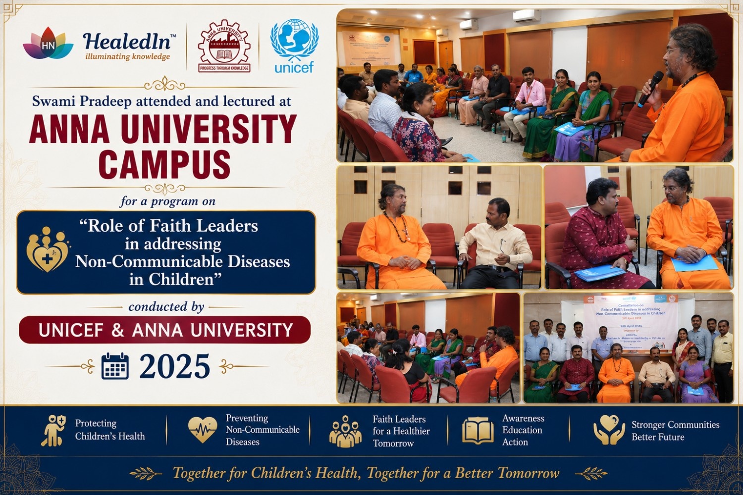 Lecture at Anna University on Child Health and Community Leadership (2025)