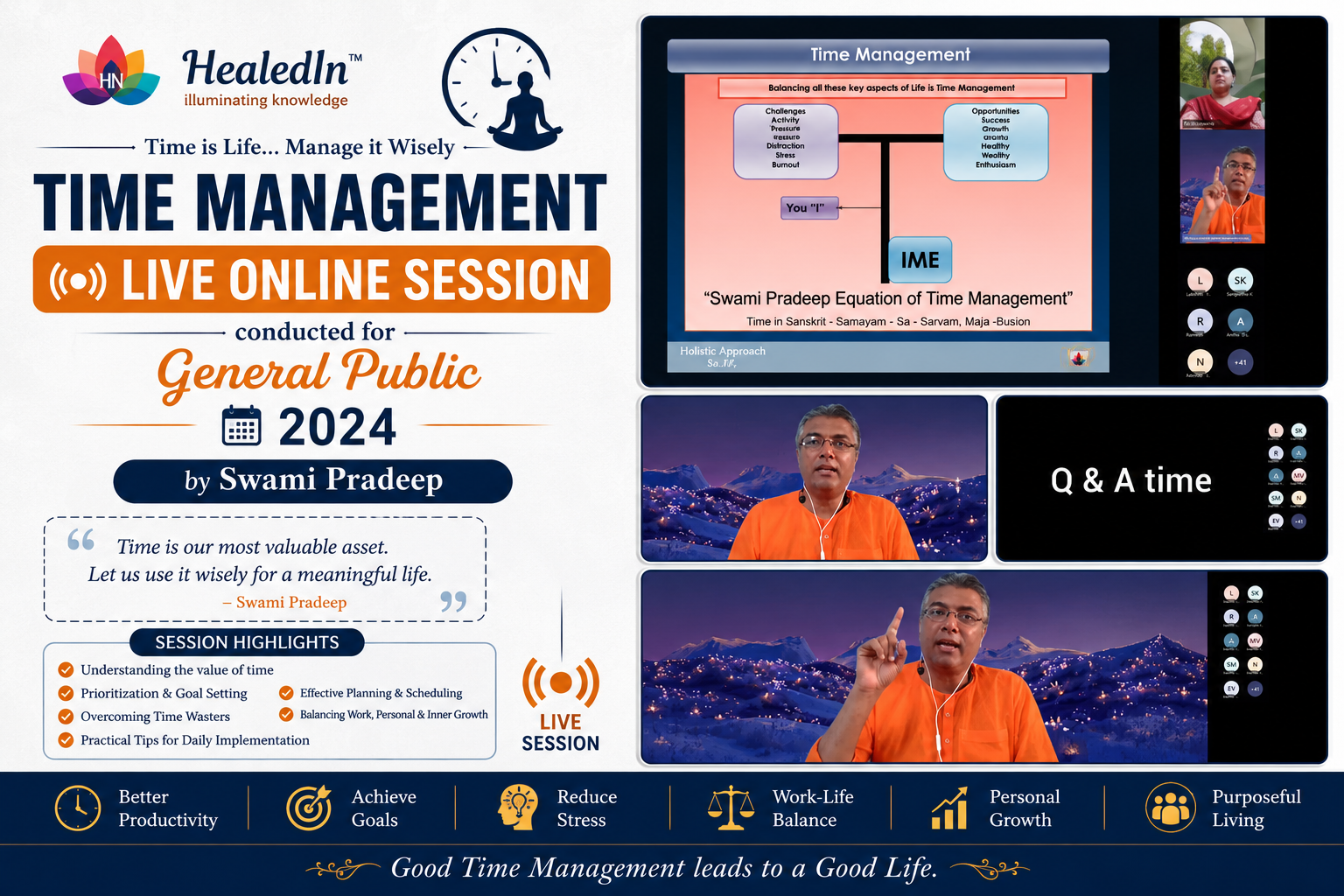 Live Online Session on Time Management (2024)